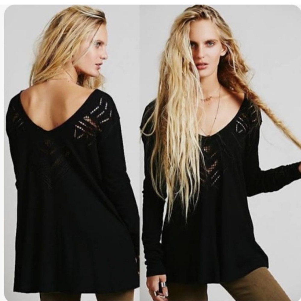 We The Free Free People Cutwork Moonrise Top